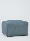 John Lewis Aquaclean® Square Ottoman Beanbag Pouffe, Denim