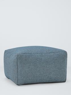 John Lewis Aquaclean® Square Ottoman Beanbag Pouffe, Denim