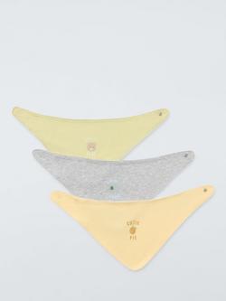 John Lewis Baby Slogan Dribble Bib, Pack of 3, Multi