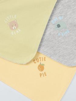 John Lewis Baby Slogan Dribble Bib, Pack of 3 - view 2, Multi
