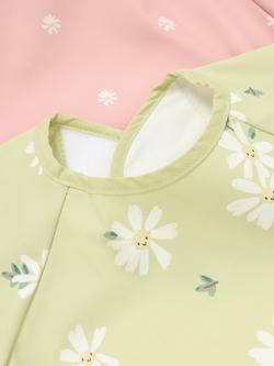 John Lewis Daisy Print Coverall Weaning Bibs, Pack of 2, Multi - view 2, 