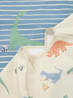 John Lewis Dinosaur Print Coverall Weaning Bibs, Pack of 2, Multi - view 2, 