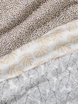 John Lewis Botanical Print Muslin Blanket, Pack of 3 - view 2, 