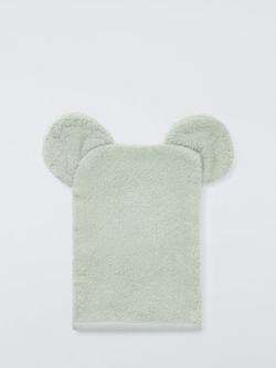 John Lewis Baby Elephant Towelling Mitt, Green - view 2, Green