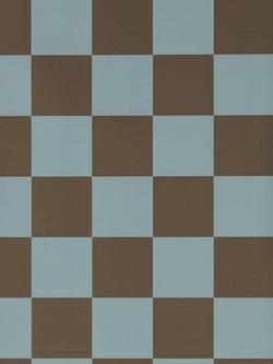 Henry Holland X Harlequin Blenets Check Wallpaper, Atlantic/Chocolate