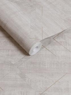 Graham & Brown Lorenz Geo Wallpaper - view 2, Stone