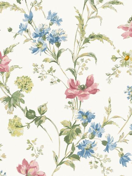 Laura Ashley Poppy Meadow Wallpaper, Multi