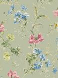 Laura Ashley Poppy Meadow Wallpaper, Sage