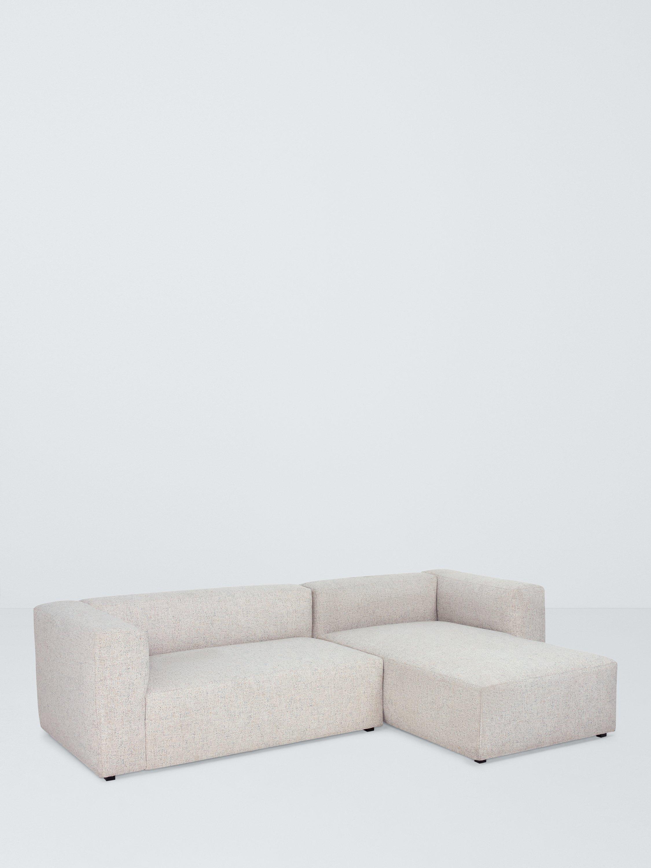 Bloc Range, John Lewis Bloc RHF Chaise End Sofa, Natural Fleck Weave