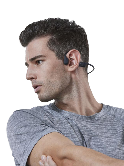 Shokz OpenRun Bluetooth Wireless Open-Ear Headphones, USB-C Charging - view 2, Black