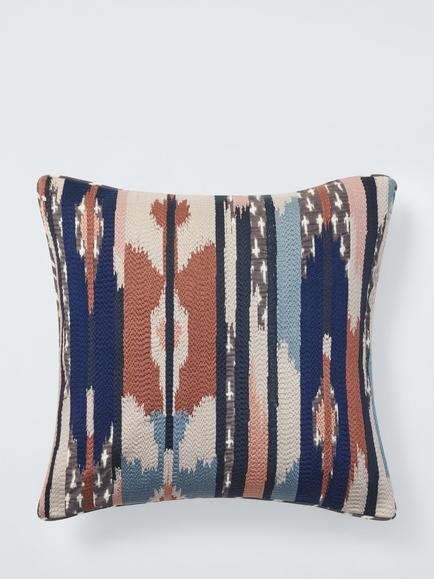 John Lewis Ampana Cushion, Multi, Blue/Multi
