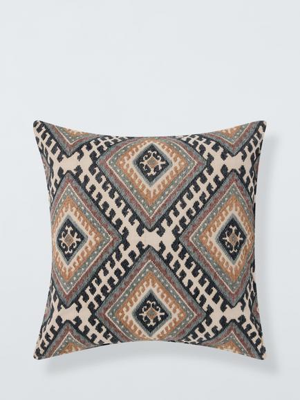 John Lewis Embroidered Kelim Cushion, Multi/Natural, 