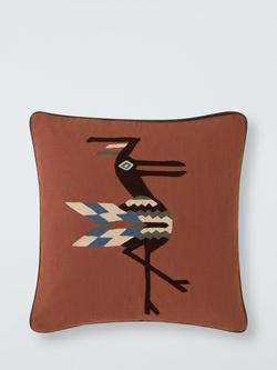 John Lewis Fifi Bird Cushion, Multi, Brown