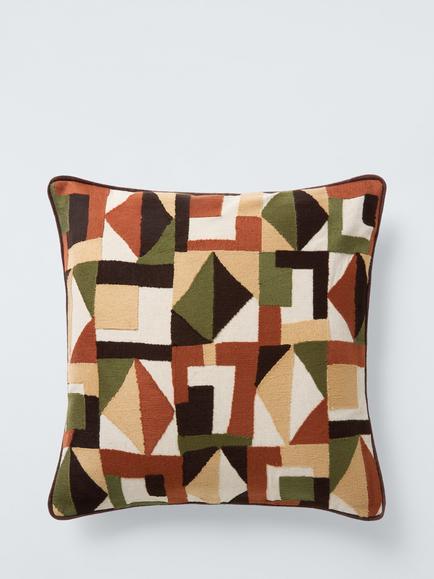 John Lewis Patro Cushion, Avocado, Avocado
