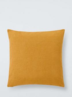John Lewis Cotton Plain Indoor/Outdoor Cushion, Mustard