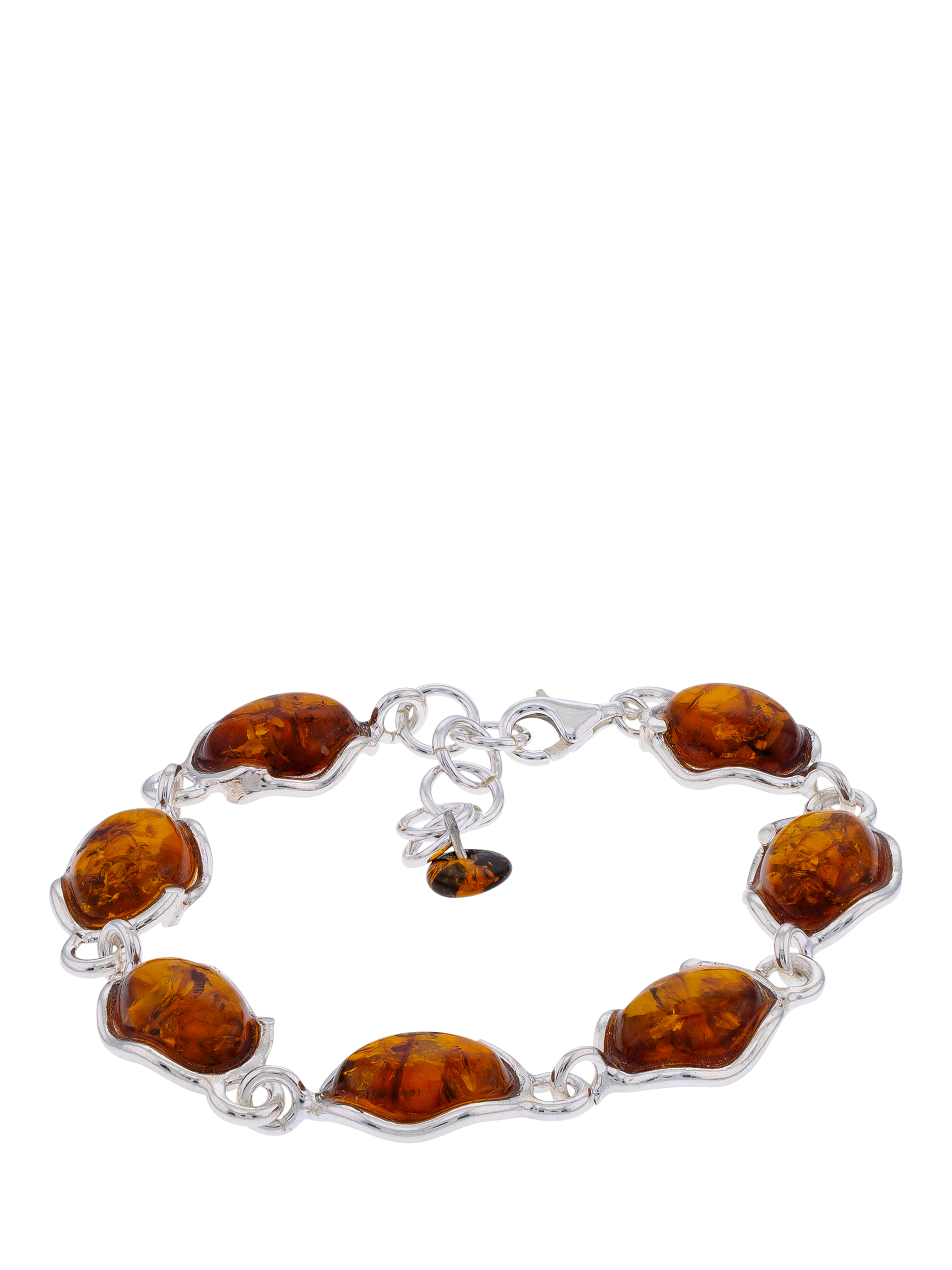 Product image 2 of 3, which shows Be-Jewelled Baltic Amber Station Bracelet, Silver