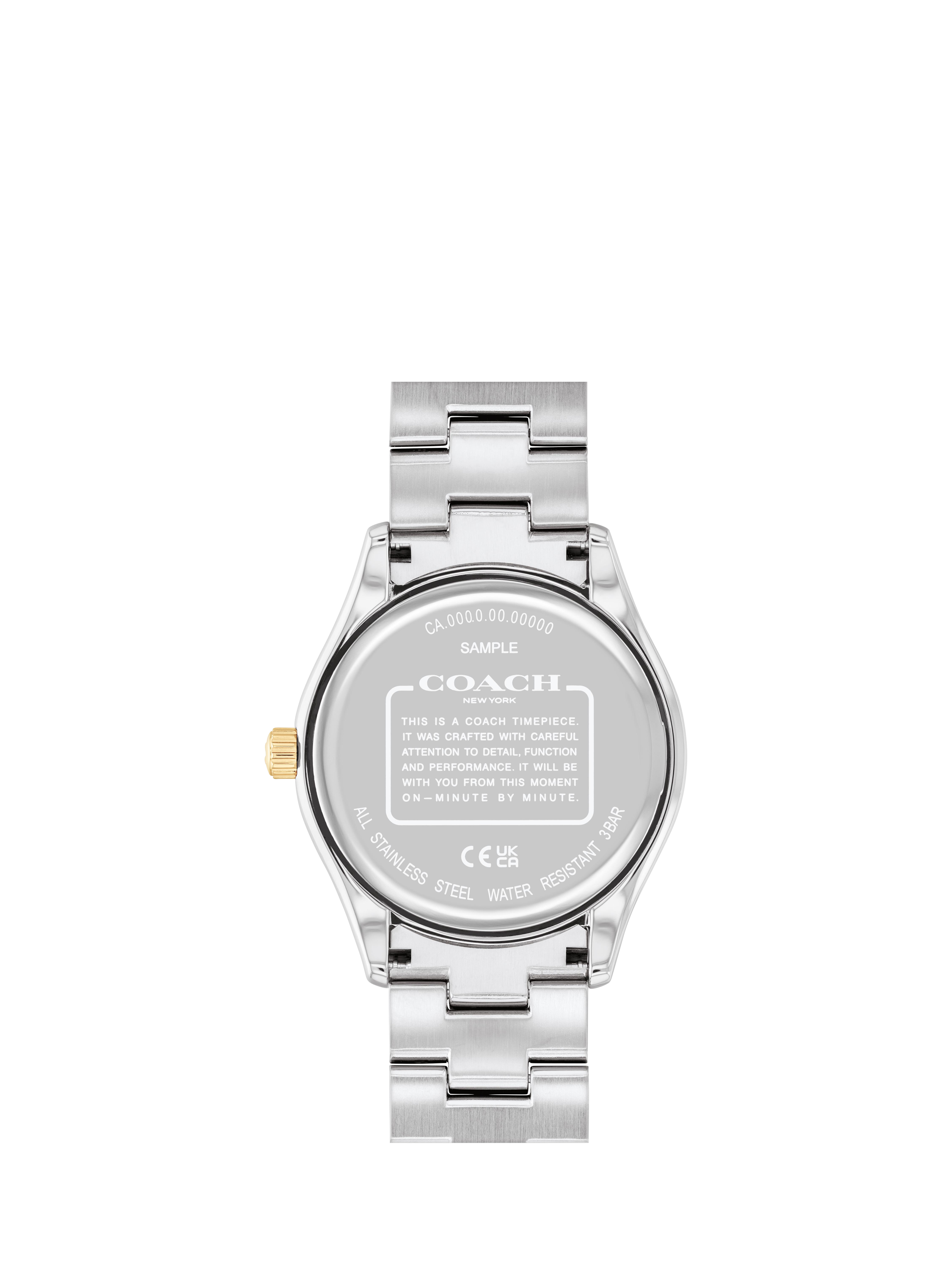 Product image 3 of 5, which shows Coach Women's Brooks Crystal Bracelet Strap Watch, Gold/Silver
