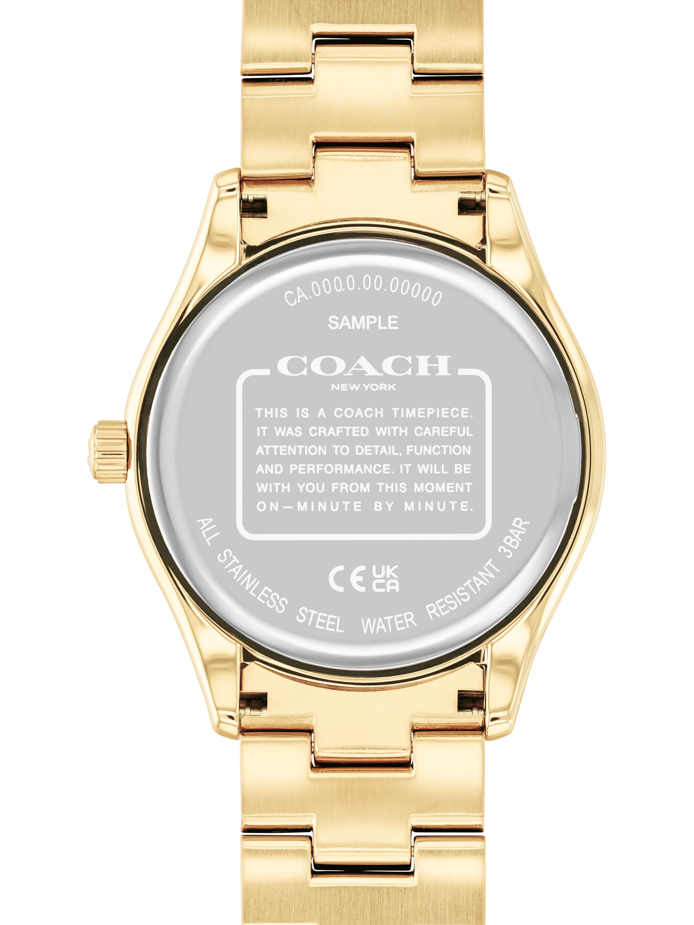 Product image 3 of 5, which shows Coach Women's Brooks Crystal Bracelet Strap Watch, Gold/Black