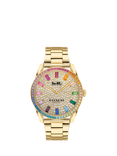 Coach Women's Preston Rainbow Crystal Bracelet Strap Watch, Gold