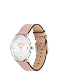 Coach Women's Elliot Leather Strap Watch, Pink/Silver