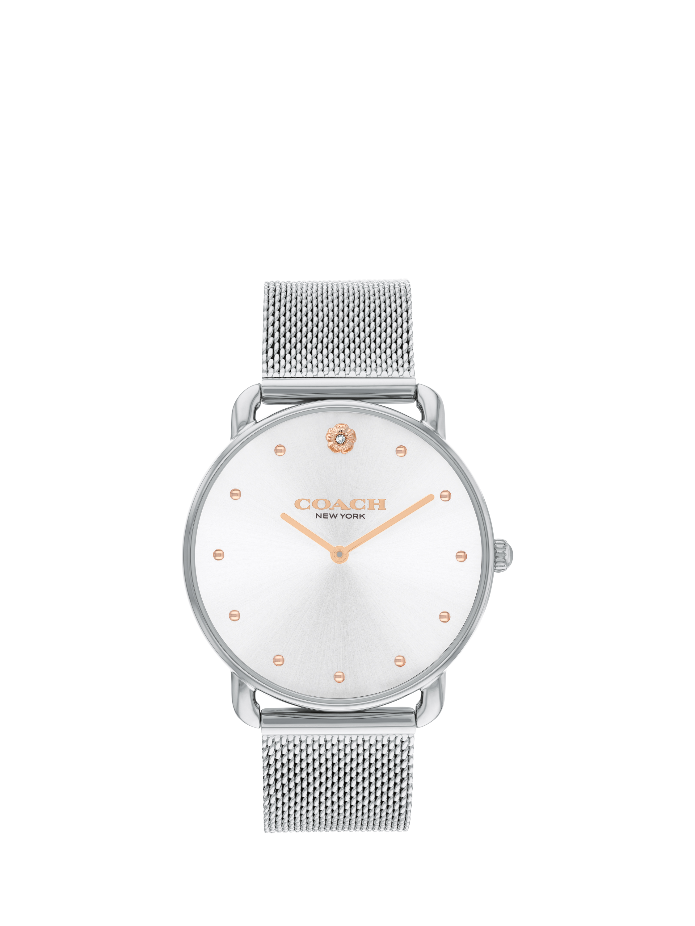 Product image 1 of 5, which shows Coach Women's Elliot Bracelet Strap Watch, Silver