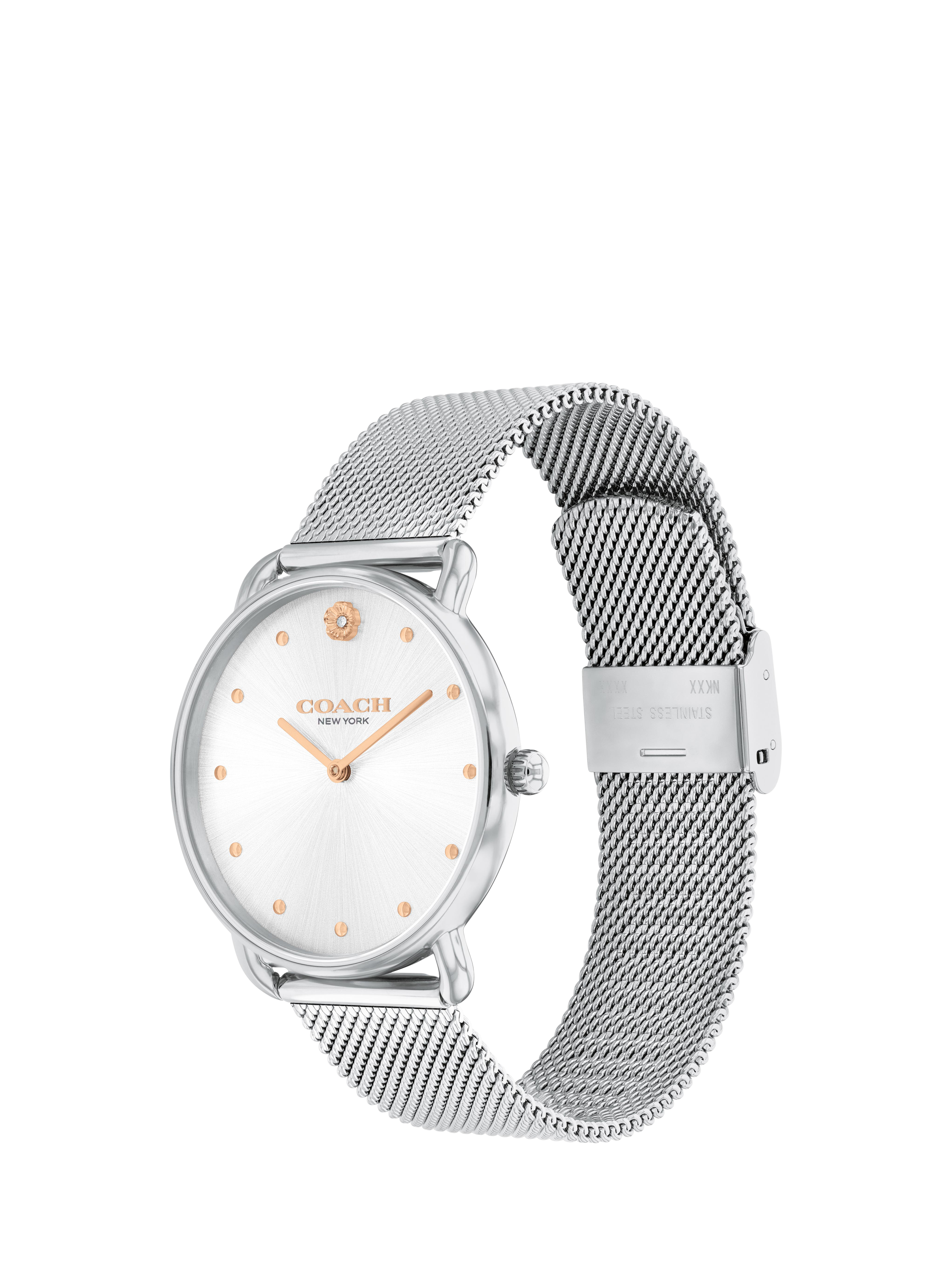 Product image 2 of 5, which shows Coach Women's Elliot Bracelet Strap Watch, Silver