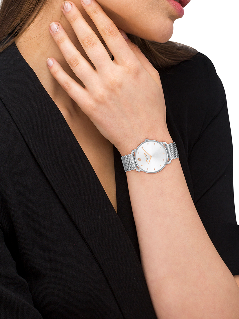 Product image 4 of 5, which shows Coach Women's Elliot Bracelet Strap Watch, Silver