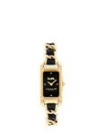 Coach Women's Cadie Rectangular Leather Chain Link Bracelet Strap Watch