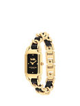 Coach Women's Cadie Rectangular Leather Chain Link Bracelet Strap Watch
