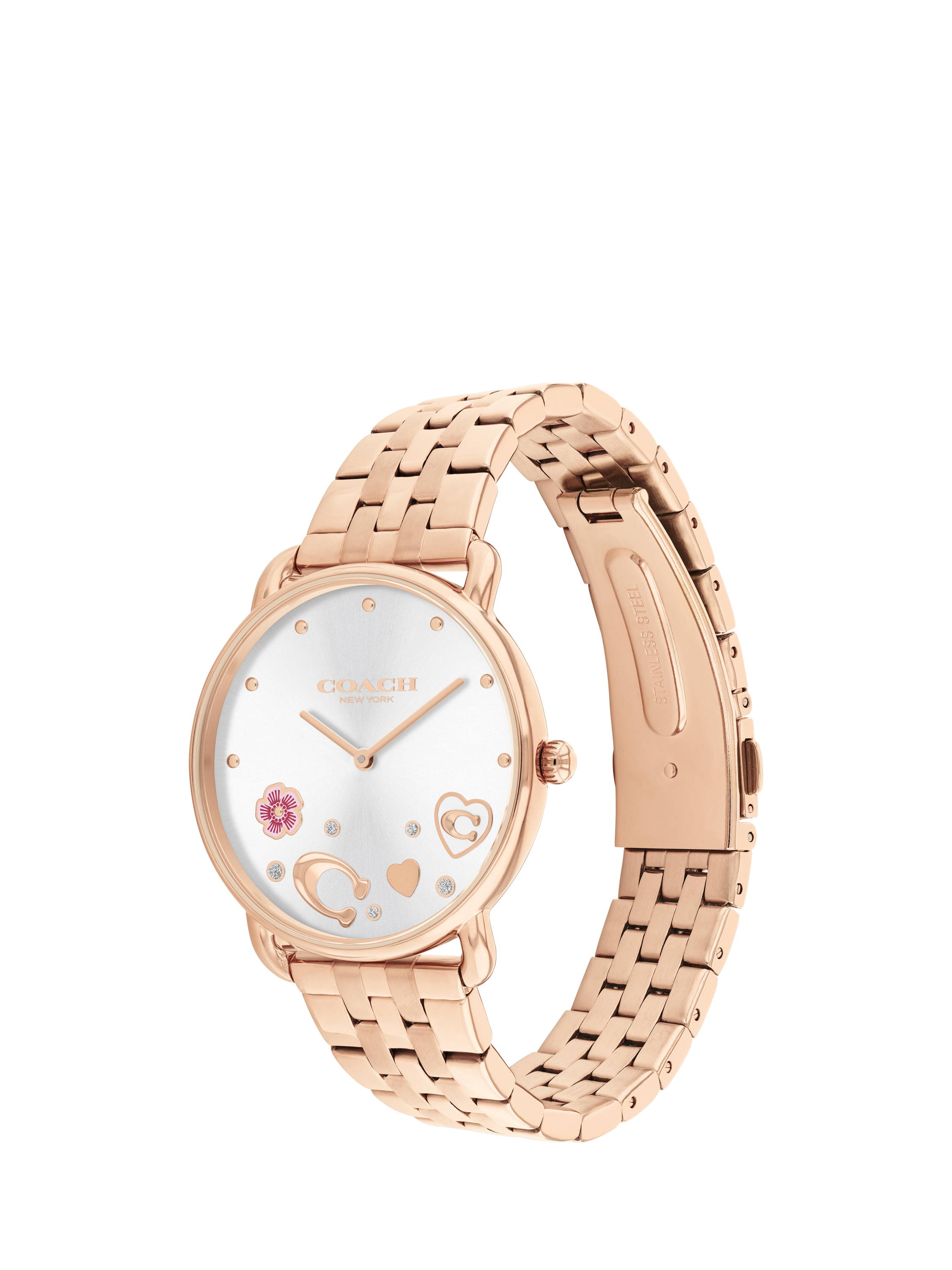 Product image 2 of 5, which shows Coach Women's Elliot Bracelet Strap Watch, Rose Gold