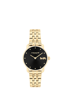 Coach Women's Elliot Bracelet Strap Watch, Gold/Black