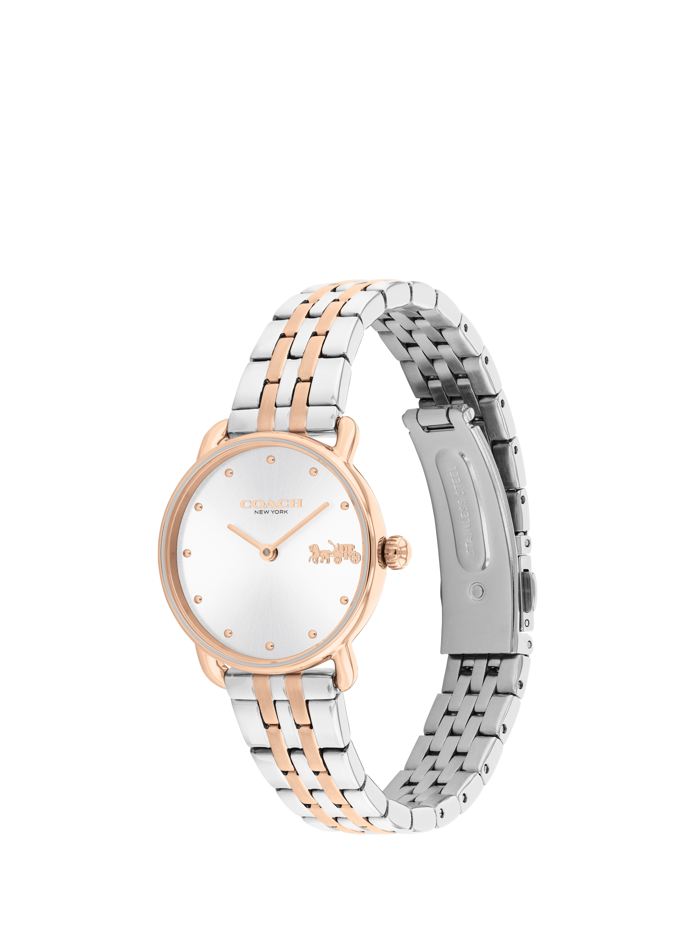 Product image 2 of 5, which shows Coach Women's Elliot Bracelet Strap Watch, Gold/Silver