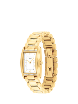 Coach Women's Reese Rectangular Crystal Bracelet Strap Watch - view 2, Gold
