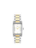 Coach Women's Reese Rectangular Crystal Bracelet Strap Watch, Gold/Silver