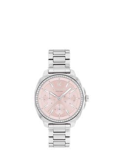 Coach Women's Kitt Crystal Bracelet Strap Watch, Silver/Pink, Silver/Pink