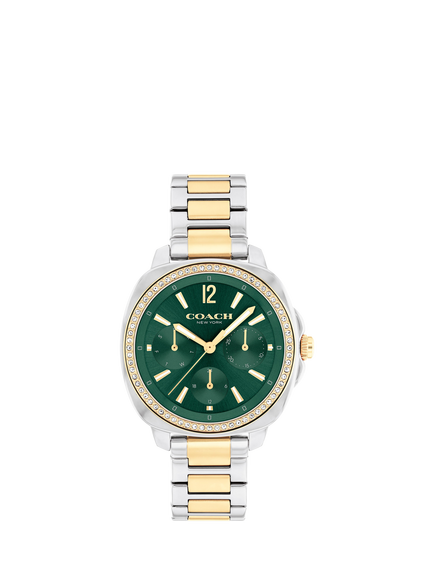 Coach Women's Kitt Crystal Bezel Bracelet Strap Watch, Gold/Silver, Gold/Silver