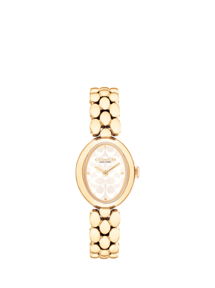 Coach Women's Sammy Oval Bracelet Strap Watch, Gold, Gold
