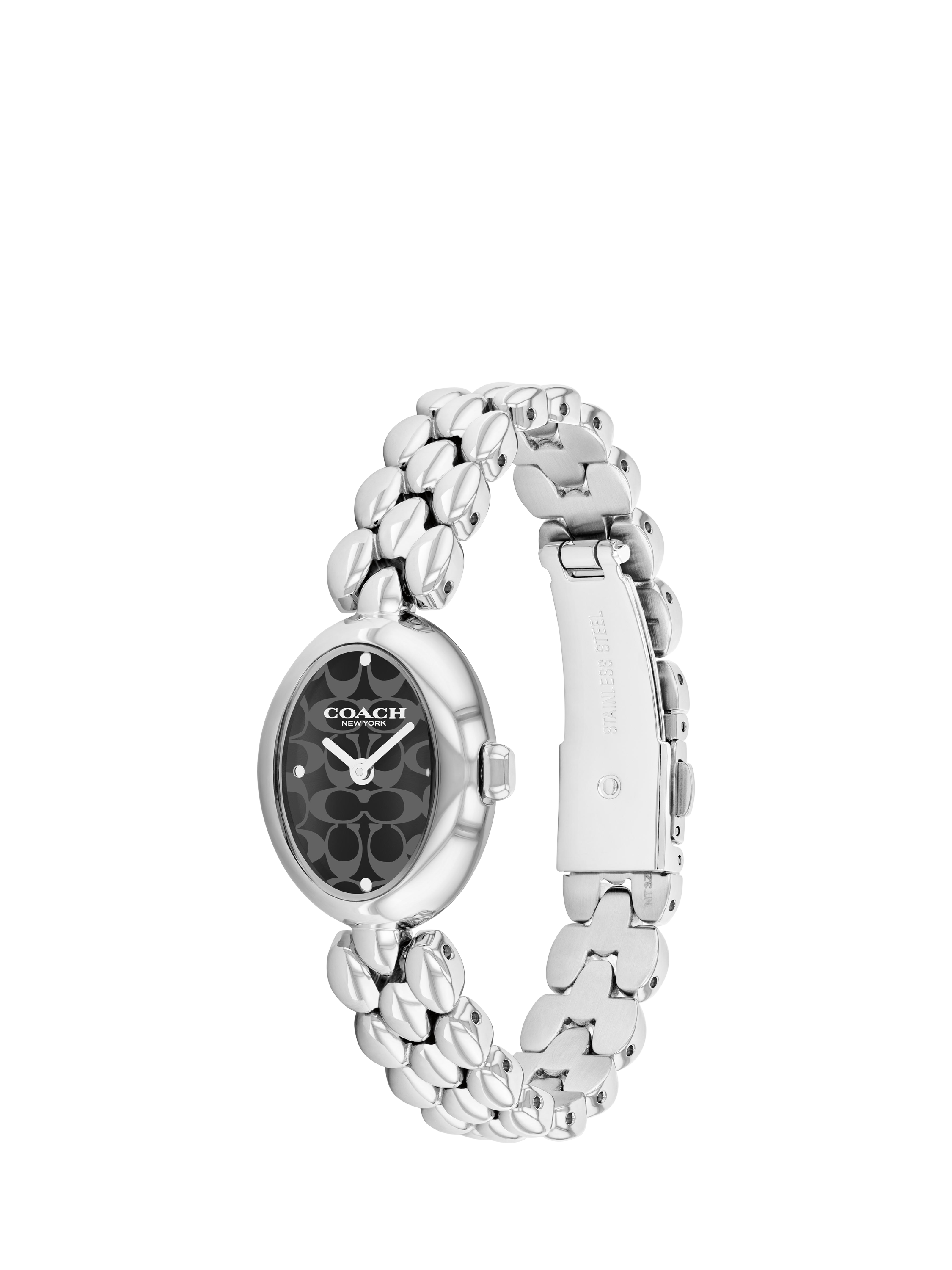 Product image 2 of 5, which shows Coach Women's Sammy Oval Bracelet Strap Watch, Silver/Black