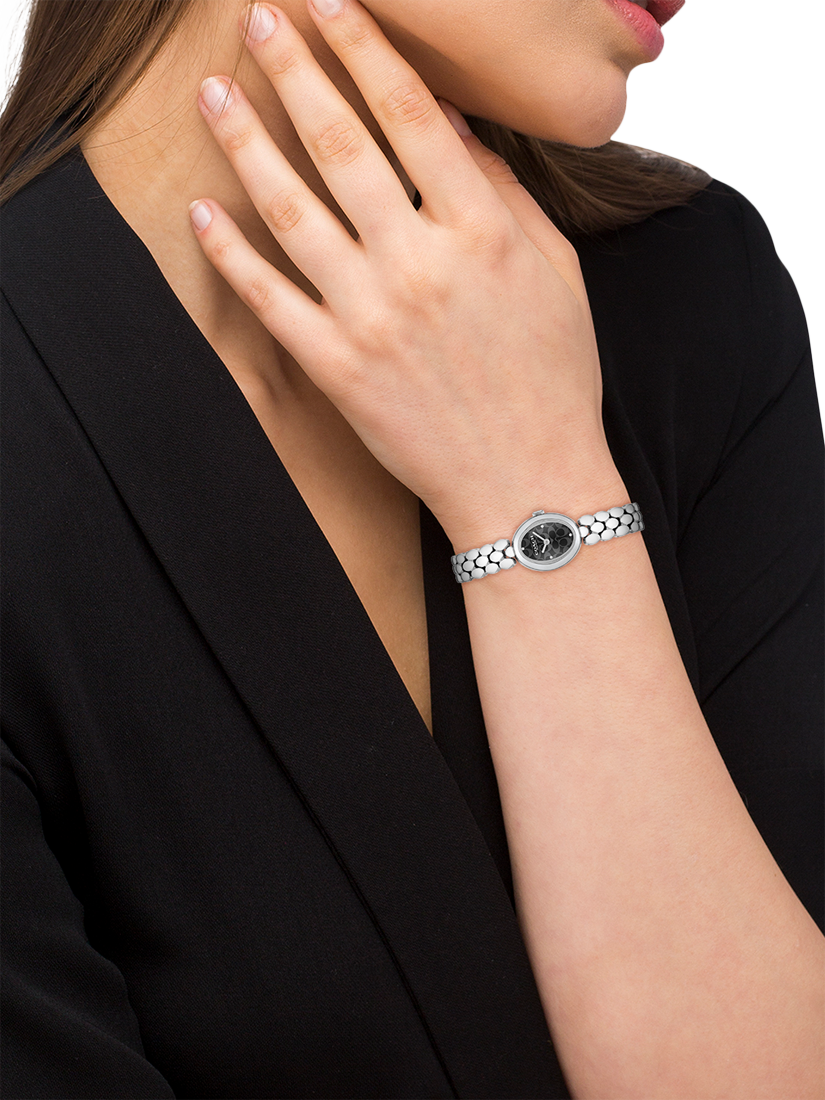 Product image 4 of 5, which shows Coach Women's Sammy Oval Bracelet Strap Watch, Silver/Black