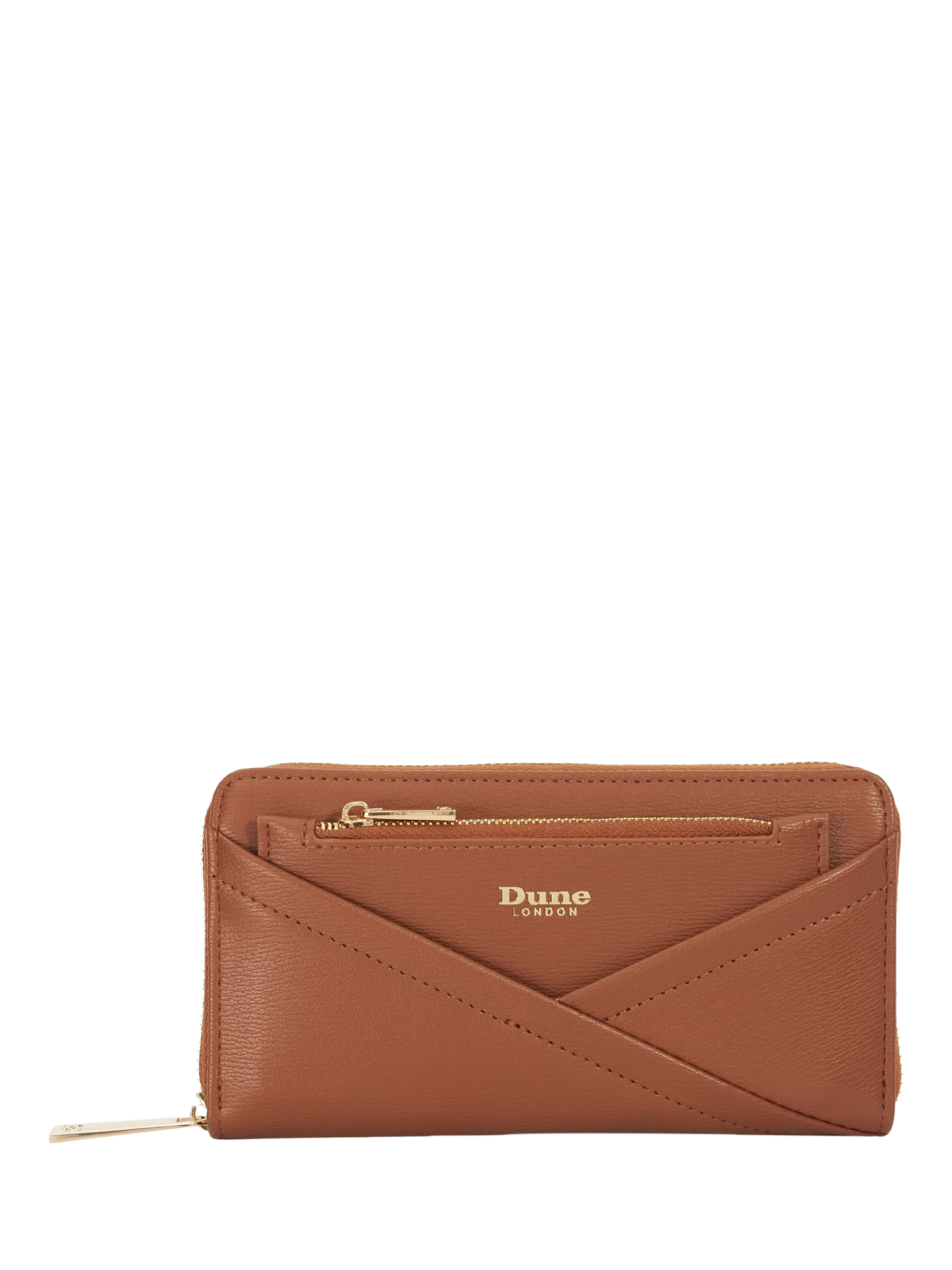 Product image 1 of 5, which shows Dune London Kelbey Hidden Pouch Purse, Tan