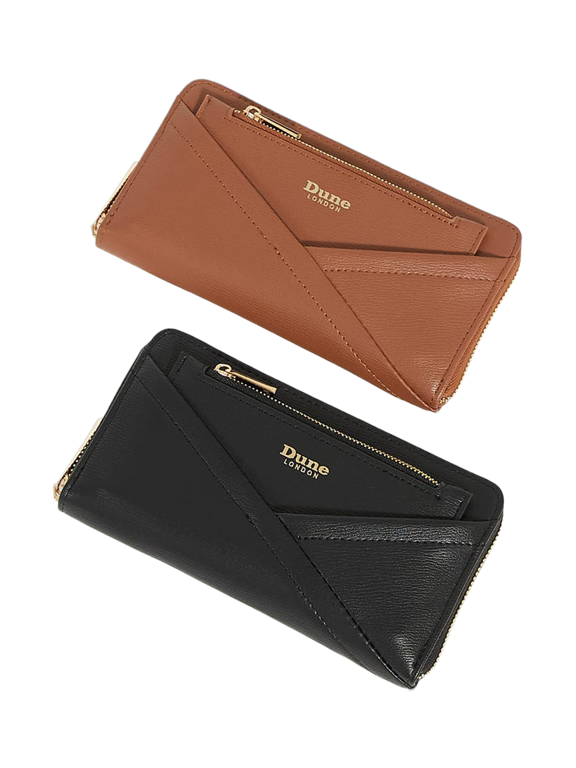 Product image 2 of 5, which shows Dune London Kelbey Hidden Pouch Purse, Tan