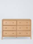John Lewis  Bevel 6 Drawer Chest, Natural