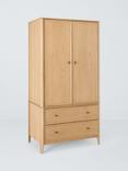 John Lewis Bevel Double Wardrobe, Natural