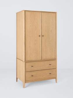 John Lewis Bevel Double Wardrobe, Natural, Natural