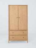 John Lewis Bevel Double Wardrobe, Natural