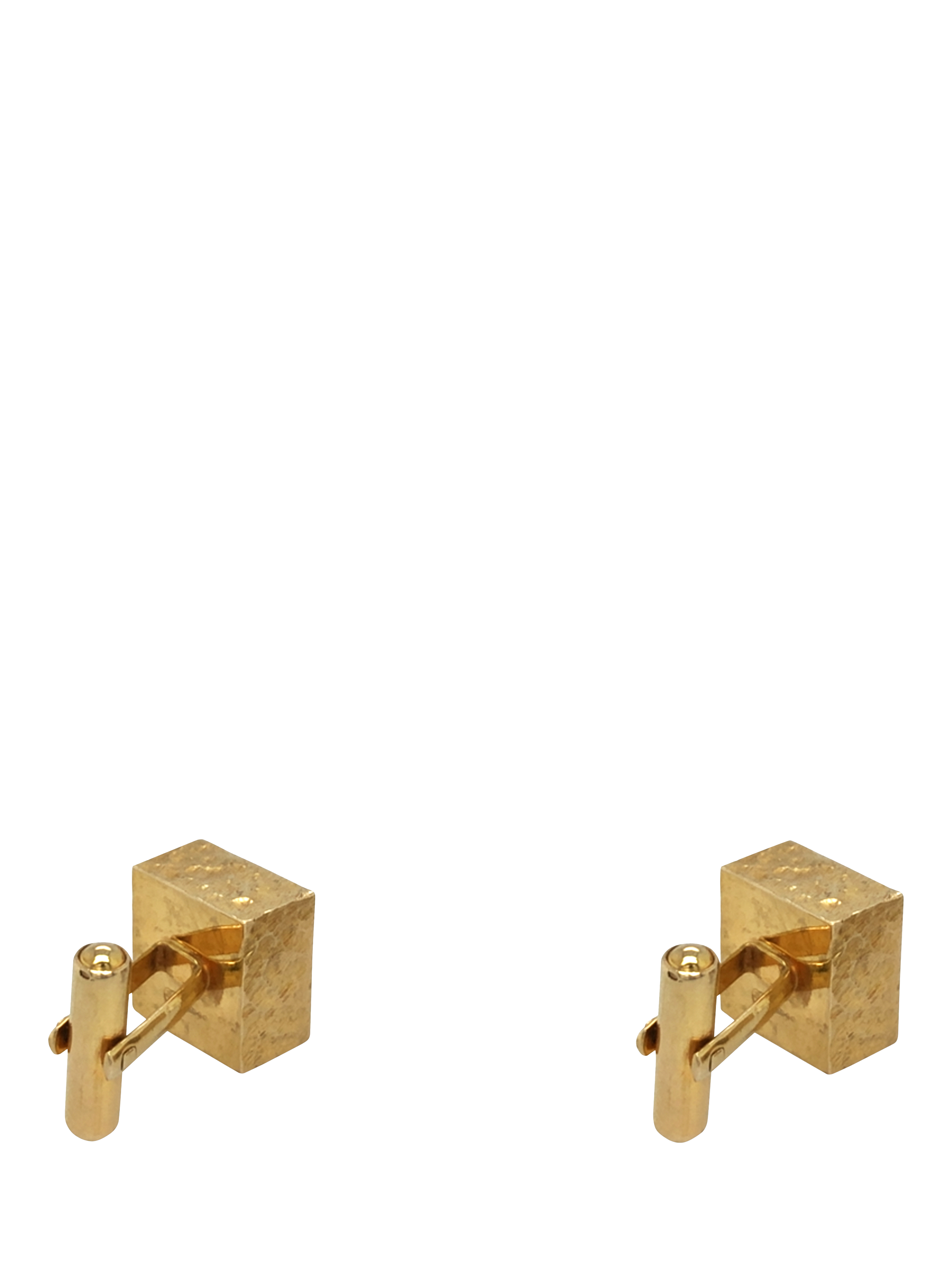 Product image 4 of 5, which shows Vintage Fine Jewellery Pre-Loved 9ct Yellow Gold Tiger's Eye Cufflinks, Dated London 1971