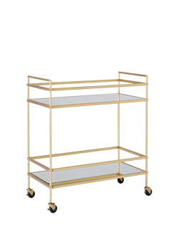 west elm Terrace Bar Cart, Antique Brass, Antique Brass