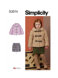 Simplicity Kids' Toggle Coat & Skirt Sewing Pattern SS3014A