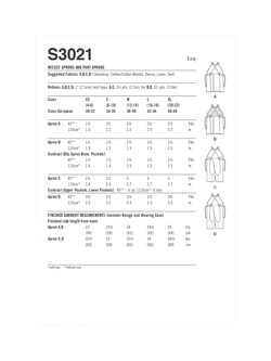 Simplicity Bib Apron Sewing Pattern SS3021A - view 2, 