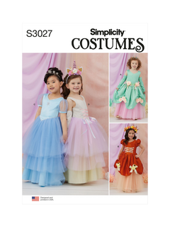 Simplicity Kids' Princess Sewing Pattern SS3027A